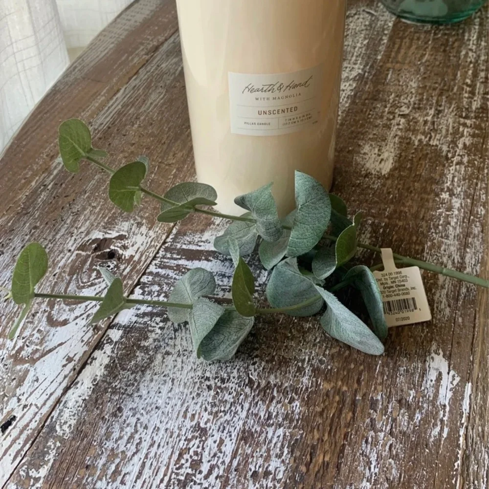 Hearth and Hand Pillar candle and stem NWT
